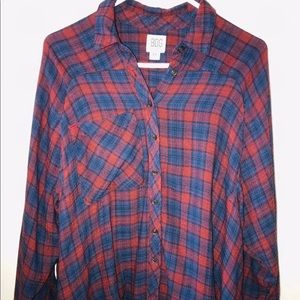 BDG Button-Down Plaid Shirt
